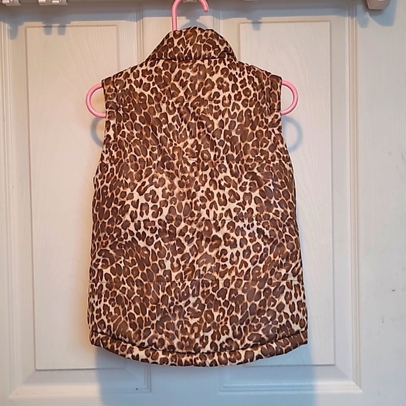 Princess Leopard Print Puffer Vest - Picture 2 of 5